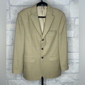 Haggar Black Label Sport Coat Suit Jacket 42R Tan Khaki